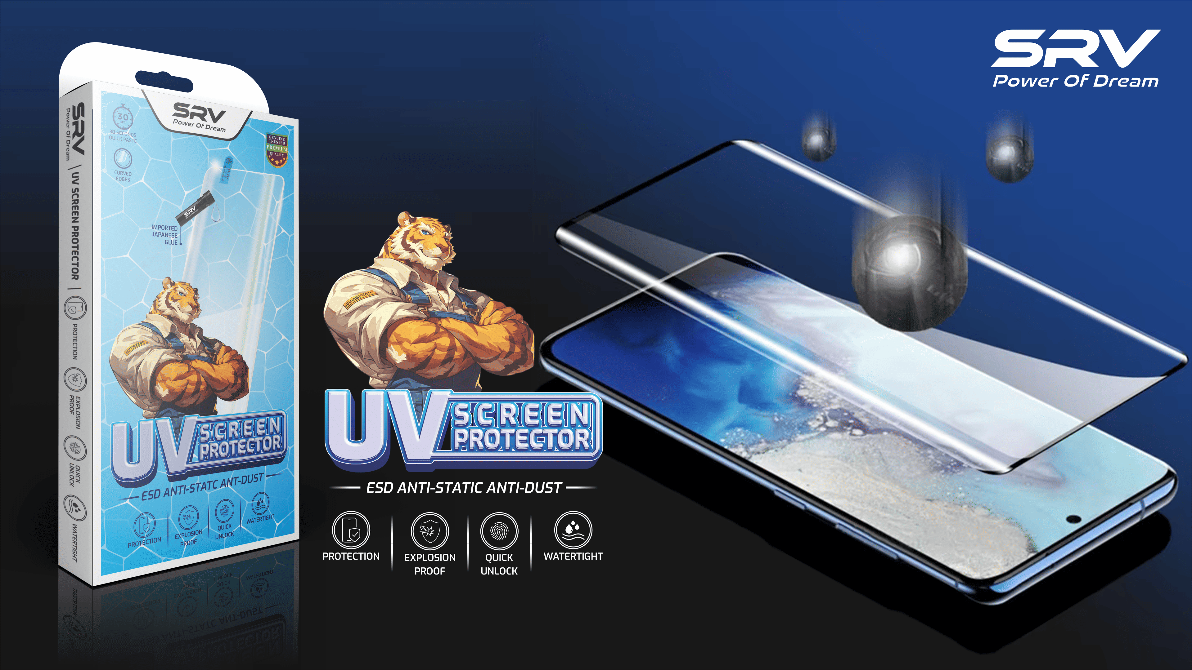 SRV screen protector machine
